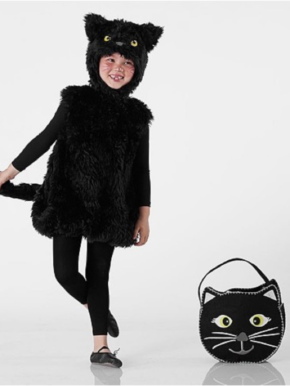PBK pottery barn kids black cat costume 2-3 toddler